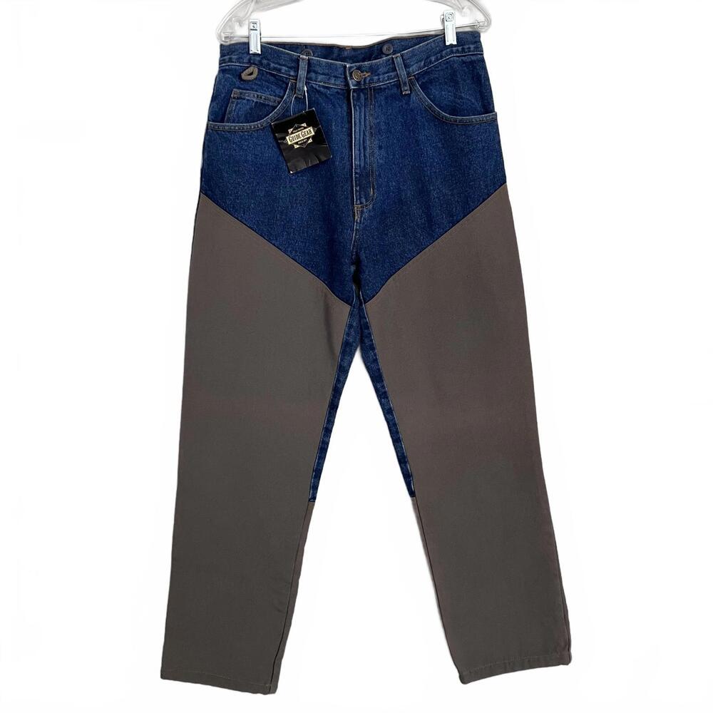 FIELD TESTED GUIDE GEAR Reinforced Field Pants Men 32x30 Denim Khaki Canvas NWT
